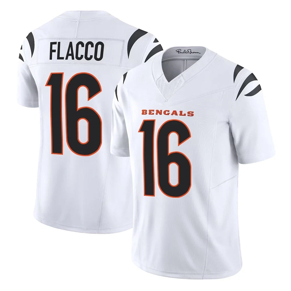 tocy C.Bengals #16 Joe Flacco Player White Vapor F.U.S.E. Limited Home Game Stitched Jerseys