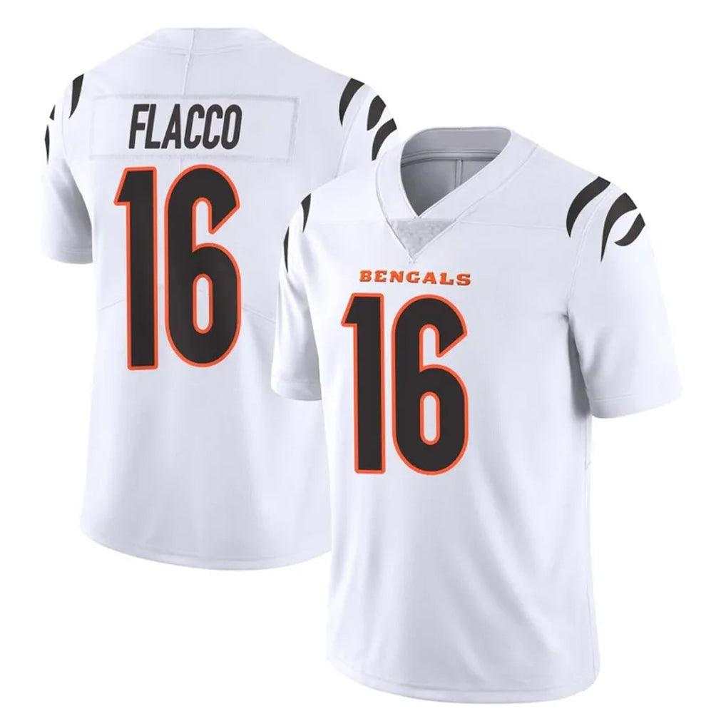 tocy C.Bengals #16 Joe Flacco Player White Vapor Untouchable Limited Home Game Stitched Jerseys