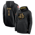 tocy C.Bengals #1 Ja'Marr Chase Player Black Salute to Service Pullover Hoodies Limited Stitched Jerseys