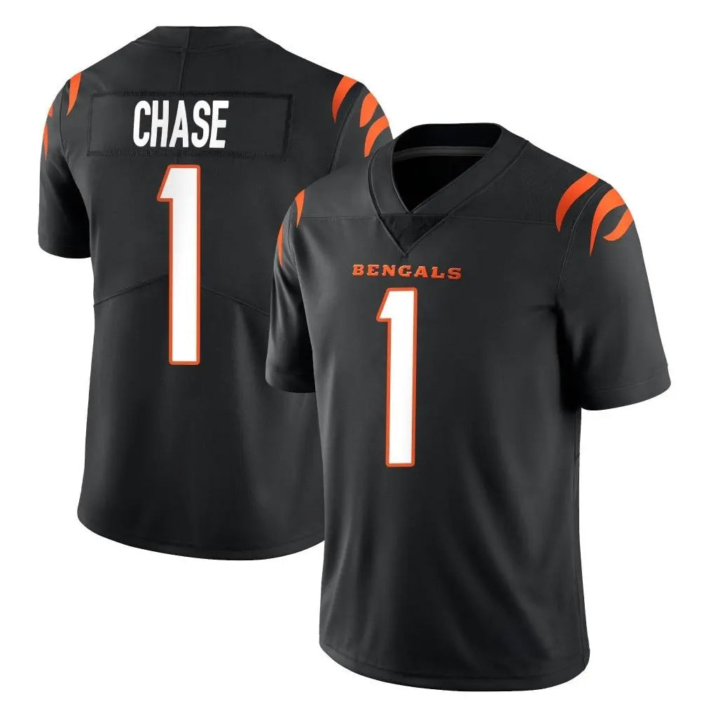 tocy C.Bengals #1 Ja'Marr Chase Player Black Vapor Untouchable Limited Home Game Stitched Jerseys