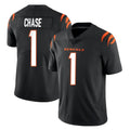 tocy C.Bengals #1 Ja'Marr Chase Player Black Vapor Untouchable Limited Home Game Stitched Jerseys