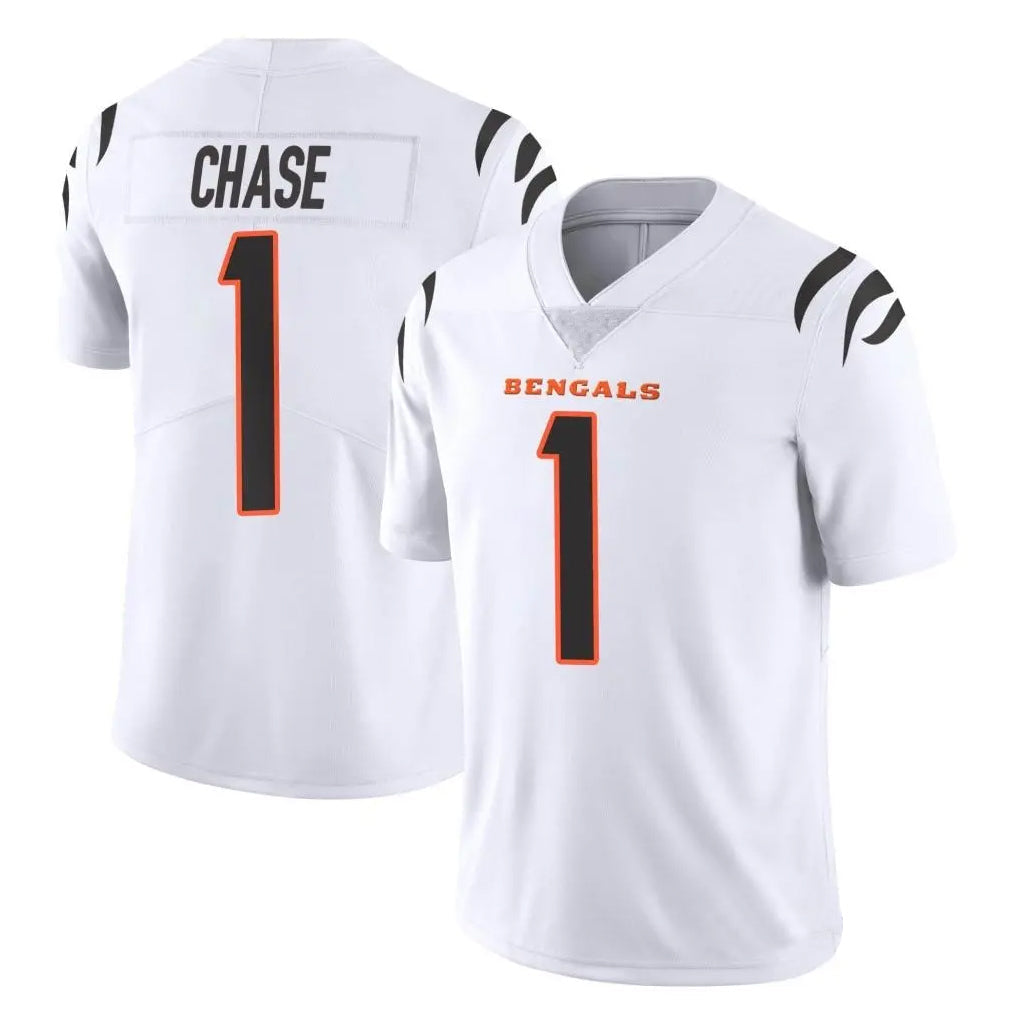 tocy C.Bengals #1 Ja'Marr Chase Player White Vapor Untouchable Limited Home Game Stitched Jerseys