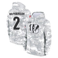 tocy C.Bengals #2 Evan McPherson Player Arctic Camo Salute to Service Pullover Hoodie Limited Stitched Jerseys