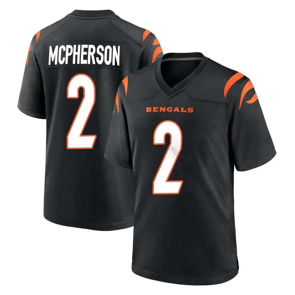 tocy C.Bengals #2 Evan McPherson Player Black Home Game Stitched Jerseys