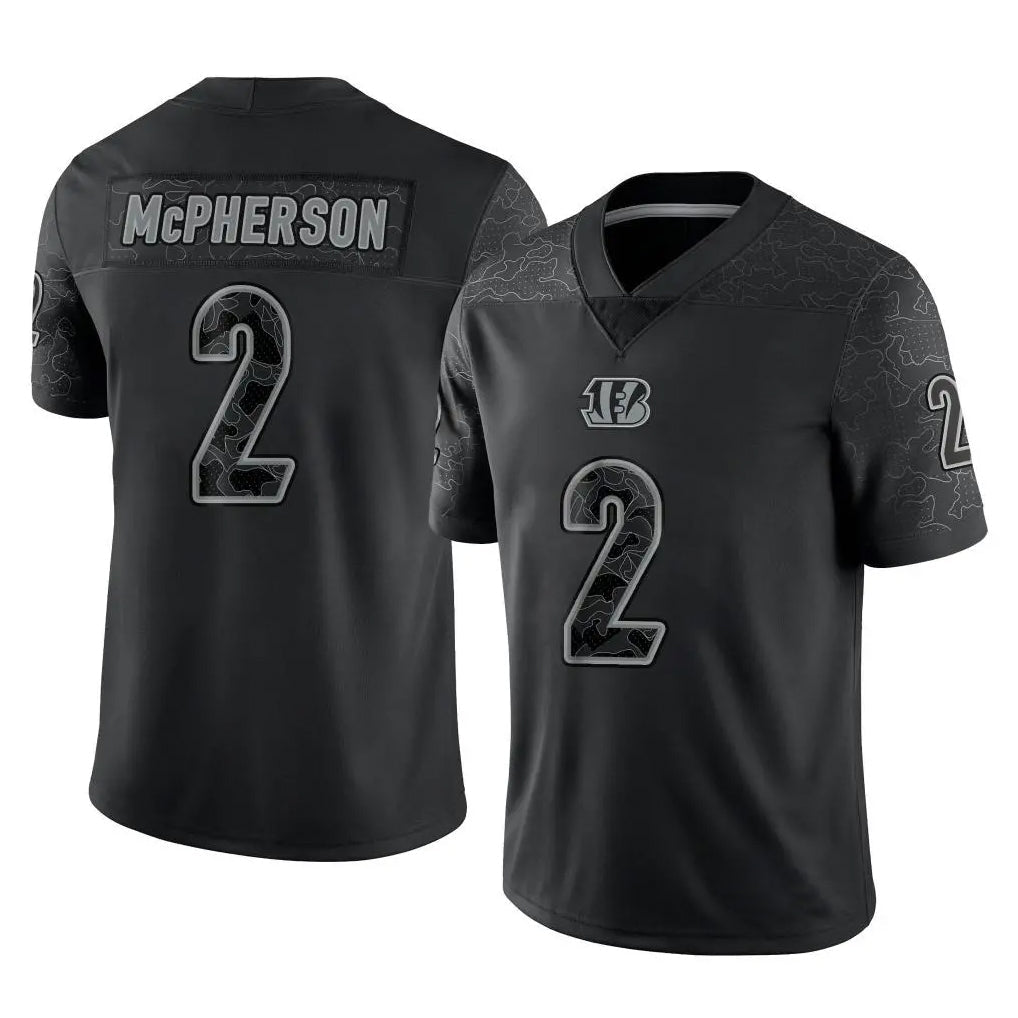 tocy C.Bengals #2 Evan McPherson Player Black Reflective Limited Game Stitched Jerseys