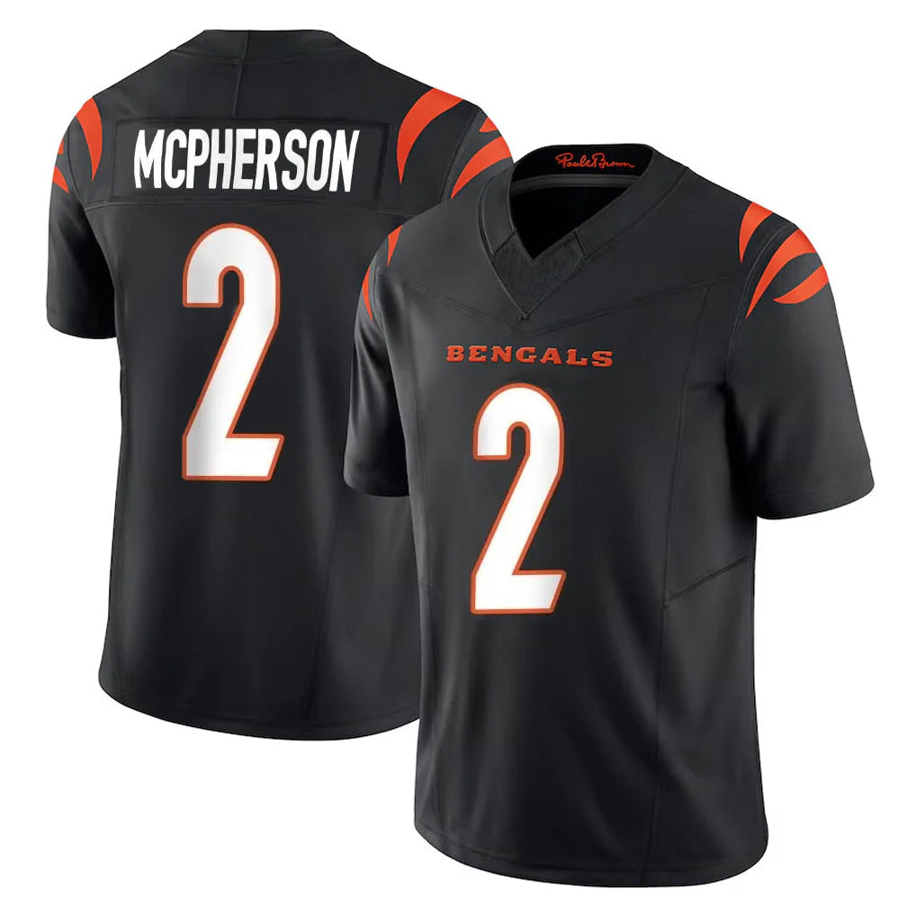 tocy C.Bengals #2 Evan McPherson Player Black Vapor F.U.S.E. Limited Home Game Stitched Jerseys