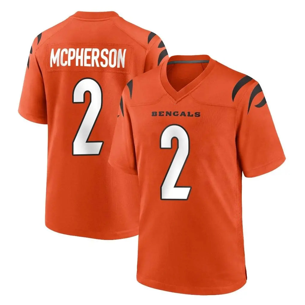 tocy C.Bengals #2 Evan McPherson Player Orange Home Game Stitched Jerseys