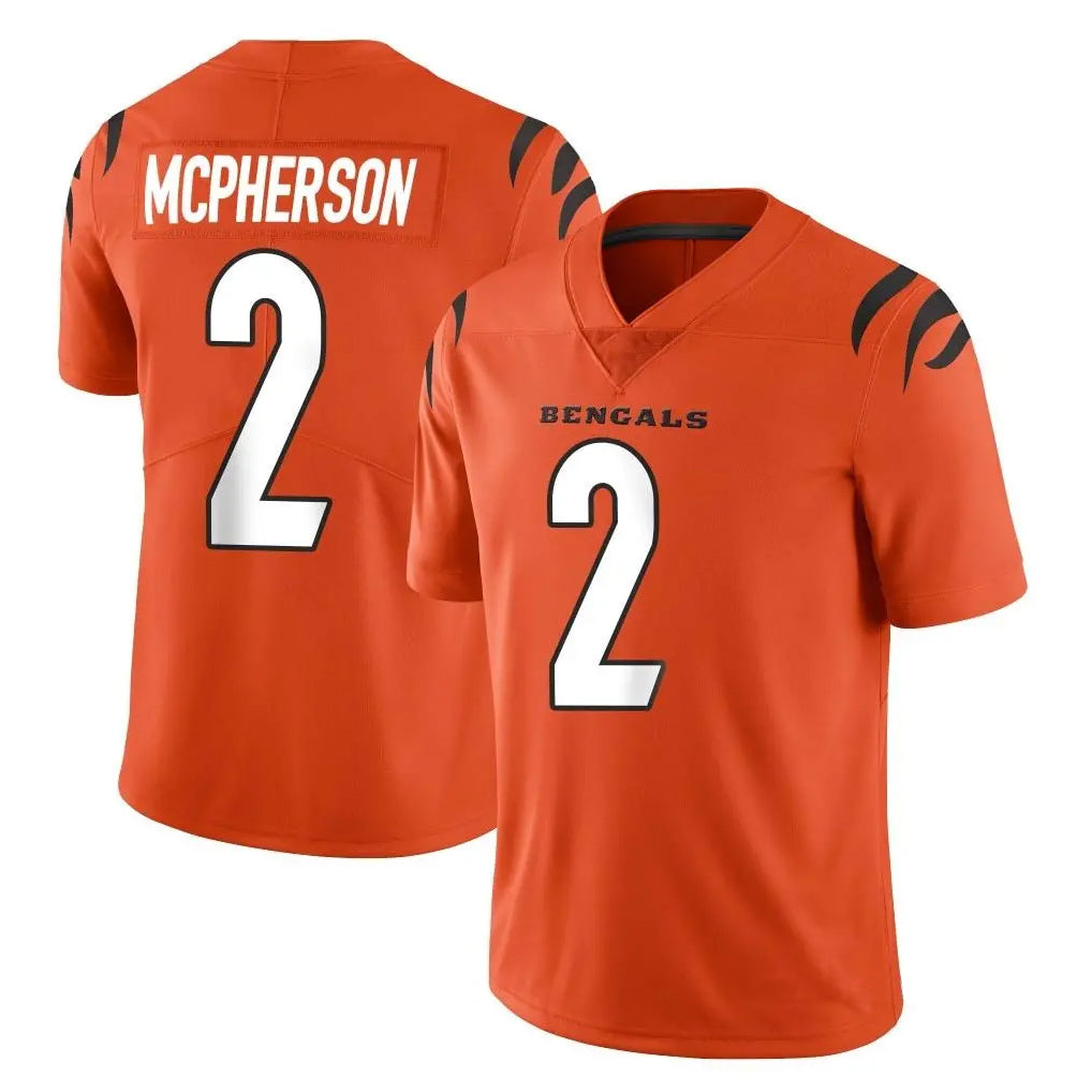 tocy C.Bengals #2 Evan McPherson Player Orange Vapor Untouchable Limited Home Game Stitched Jerseys
