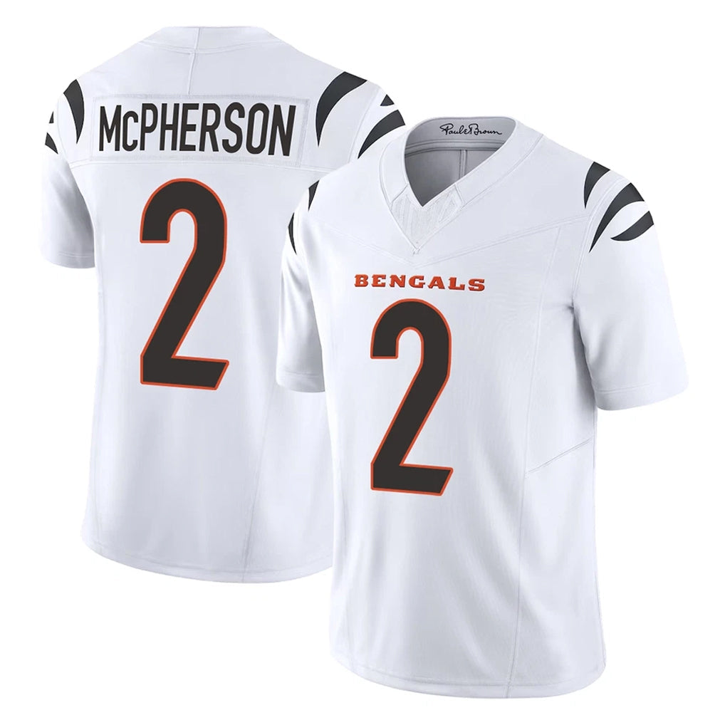 tocy C.Bengals #2 Evan McPherson Player White Vapor F.U.S.E. Limited Home Game Stitched Jerseys