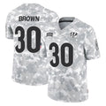tocy C.Bengals #30 Chase Brown Player Arctic Camo Salute to Service Limited Stitched Jerseys