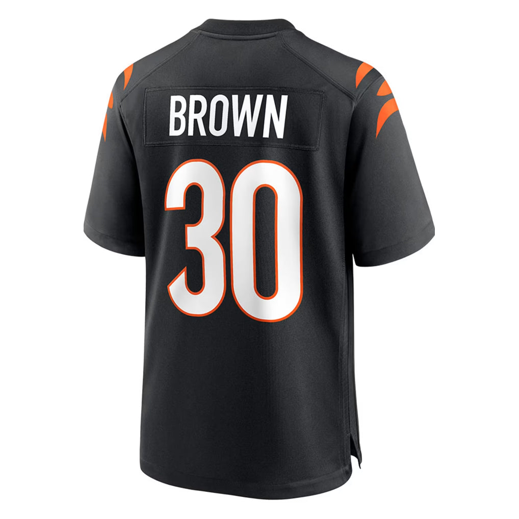 tocy C.Bengals #30 Chase Brown Player Black Home Game Stitched Jerseys