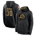 tocy C.Bengals #30 Chase Brown Player Black Salute to Service Pullover Hoodies Limited Stitched Jerseys