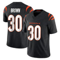tocy C.Bengals #30 Chase Brown Player Black Vapor F.U.S.E. Limited Home Game Stitched Jerseys