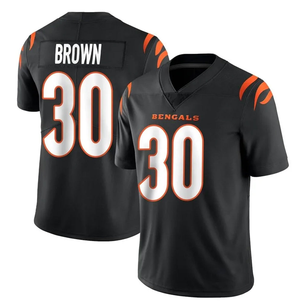 tocy C.Bengals #30 Chase Brown Player Black Vapor Untouchable Limited Home Game Stitched Jerseys
