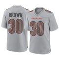 tocy C.Bengals #30 Chase Brown Player Gray Atmosphere Fashion Game Stitched Jerseys