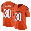 tocy C.Bengals #30 Chase Brown Player Orange Vapor F.U.S.E. Limited Home Game Stitched Jerseys