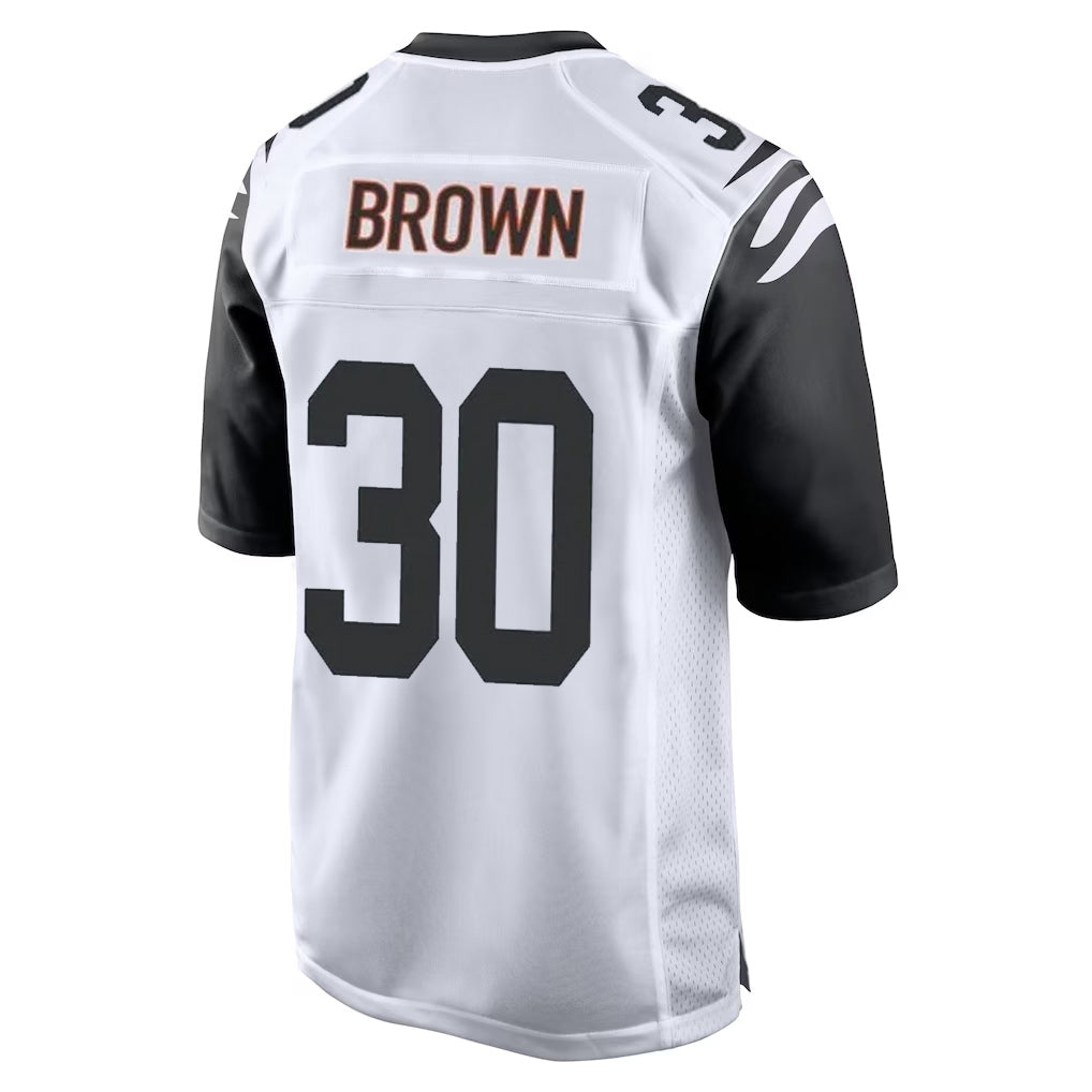 tocy C.Bengals #30 Chase Brown Player White Alternate Home Game Stitched Jerseys