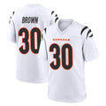 tocy C.Bengals #30 Chase Brown Player White Game Stitched Jerseys