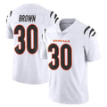 tocy C.Bengals #30 Chase Brown Player White Vapor Untouchable Limited Home Game Stitched Jerseys