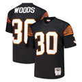 tocy C.Bengals #30 Ickey Woods Player Black Mitchell & Ness 1988 Legacy Replica Stitched Jerseys