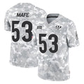 tocy C.Bengals #53 Boye Mafe Player Arctic Camo Salute to Service Limited Stitched Jerseys