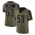 tocy C.Bengals #53 Boye Mafe Player Olive Salute to Service Game Stitched Jerseys