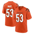 tocy C.Bengals #53 Boye Mafe Player Orange Home Game Stitched Jerseys