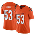 tocy C.Bengals #53 Boye Mafe Player Orange Vapor F.U.S.E. Limited Home Game Stitched Jerseys