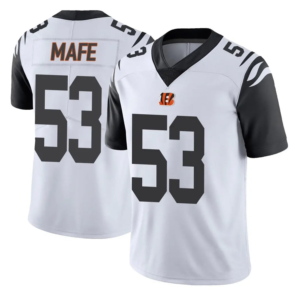 tocy C.Bengals #53 Boye Mafe Player White Color Rush Vapor Untouchable Limted Home Game Stitched Jerseys