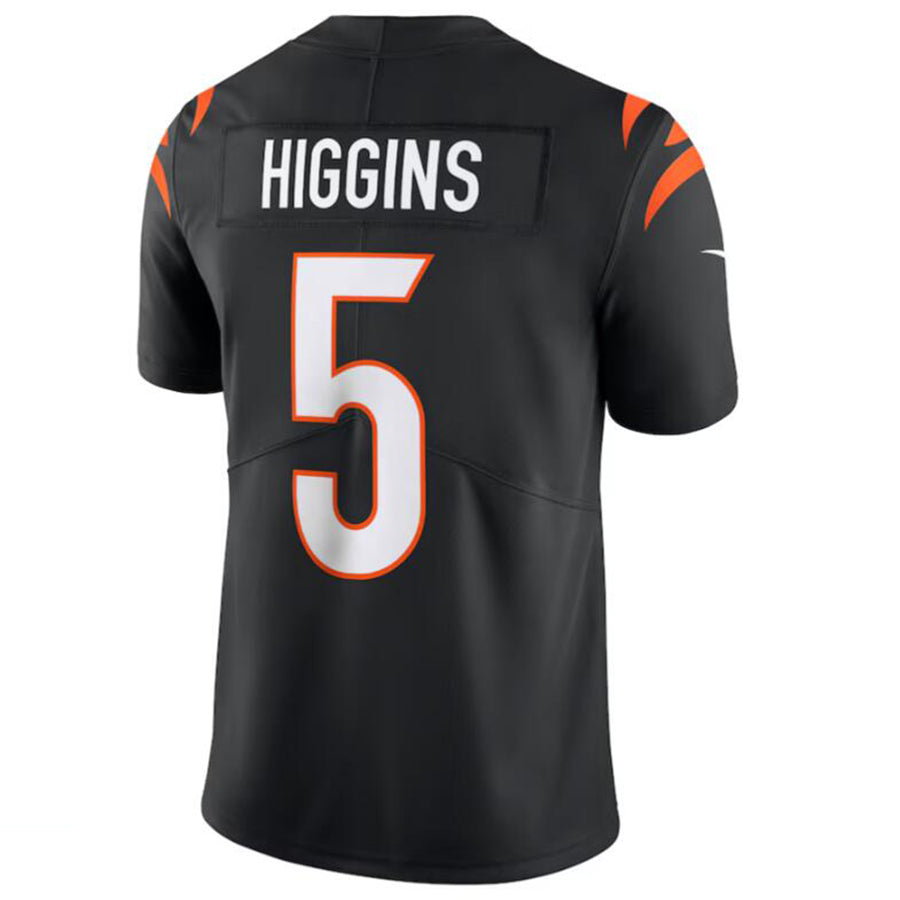 tocy C.Bengals #5 Tee Higgins Black Vapor Untouchable Limited Jersey American Stitched Jersey