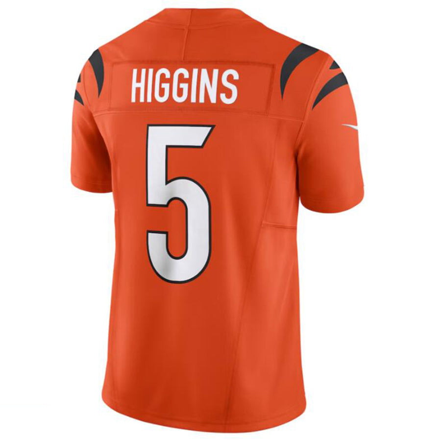 tocy C.Bengals #5 Tee Higgins Orange Vapor Untouchable Limited Jersey American Stitched Jerseys