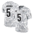 tocy C.Bengals #5 Tee Higgins Player Arctic Camo Salute to Service Limited Stitched Jerseys