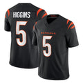 tocy C.Bengals #5 Tee Higgins Player Black Vapor F.U.S.E. Limited Home Game Stitched Jerseys
