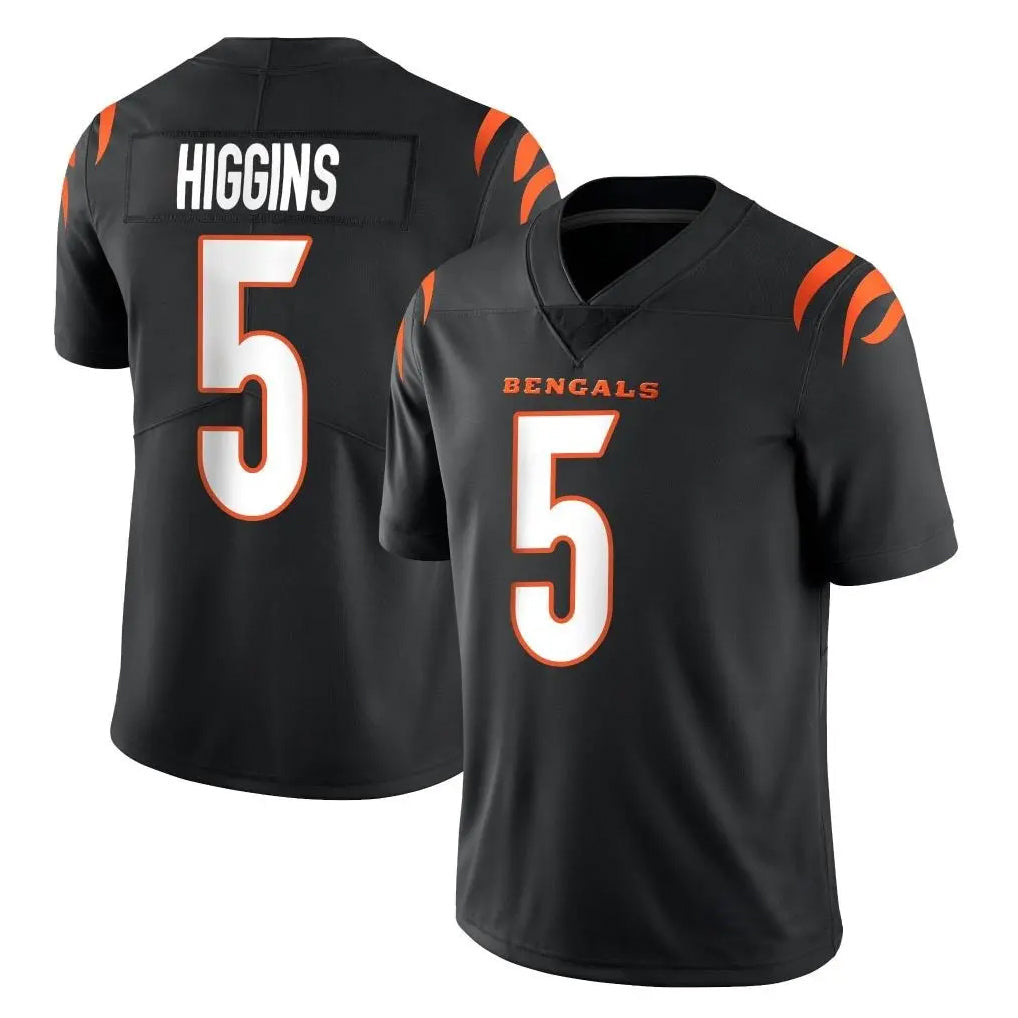 tocy C.Bengals #5 Tee Higgins Player Black Vapor Untouchable Limited Home Game Stitched Jerseys