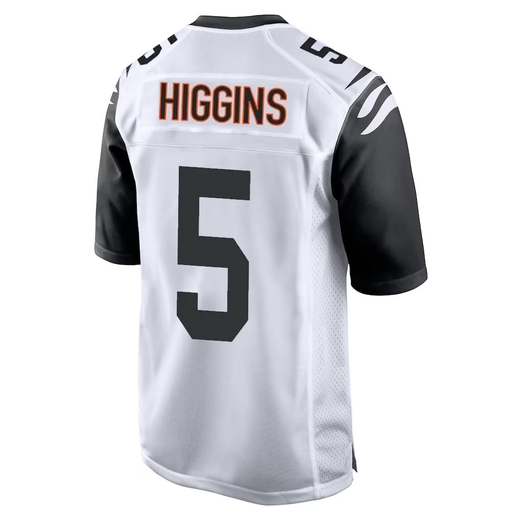 tocy C.Bengals #5 Tee Higgins Player White Alternate Home Game Stitched Jerseys