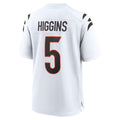 tocy C.Bengals #5 Tee Higgins Player White Home Game Stitched Jerseys