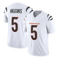 tocy C.Bengals #5 Tee Higgins Player White Vapor F.U.S.E. Limited Home Game Stitched Jerseys