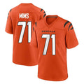 tocy C.Bengals #71 Amarius Mims Player Orange Home Game Stitched Jerseys