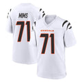 tocy C.Bengals #71 Amarius Mims Player White Home Game Stitched Jerseys
