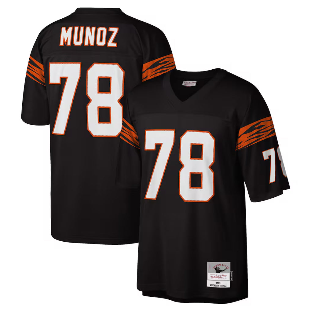 tocy C.Bengals #78 Anthony Mu?oz Player Black Mitchell & Ness Legacy Replica Stitched Jerseys