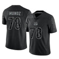 tocy C.Bengals #78 Anthony Munoz Player Black Reflective Limited Game Stitched Jerseys