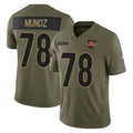 tocy C.Bengals #78 Anthony Munoz Player Olive Salute to Service Limited Home Game Stitched Jerseys