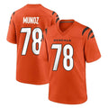 tocy C.Bengals #78 Anthony Munoz Player Orange Home Game Stitched Jerseys