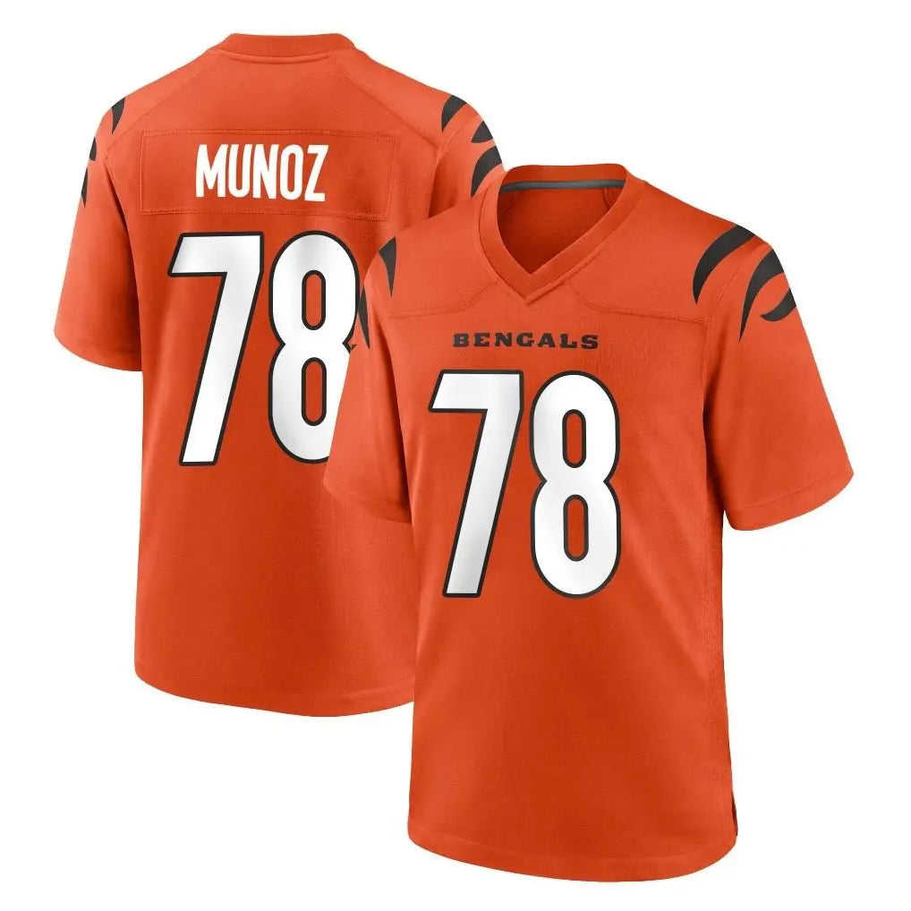 tocy C.Bengals #78 Anthony Munoz Player Orange Home Game Stitched Jerseys