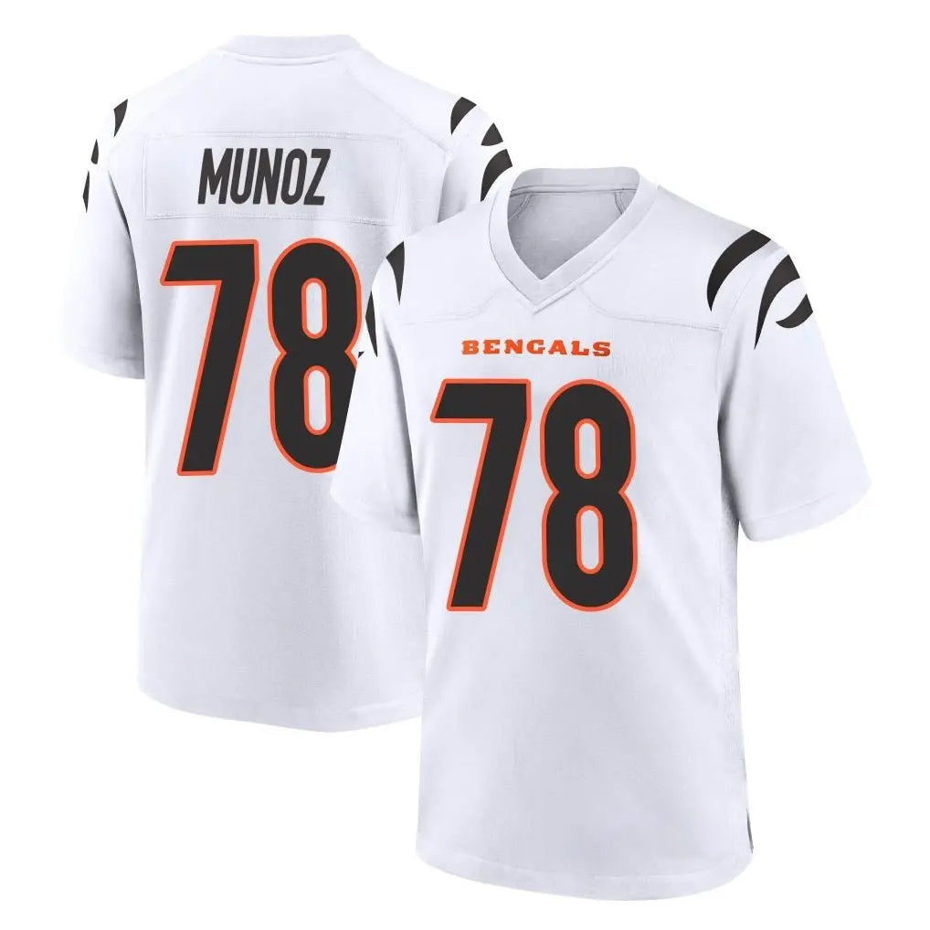 tocy C.Bengals #78 Anthony Munoz Player White Home Game Stitched Jerseys