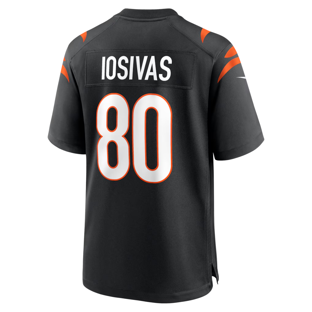 tocy C.Bengals #80 Andrei Iosivas Black Team Game Stitched Jerseys