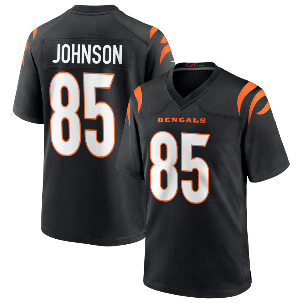 tocy C.Bengals #85 Chad Johnson Player Black Game  Stitched Jerseys