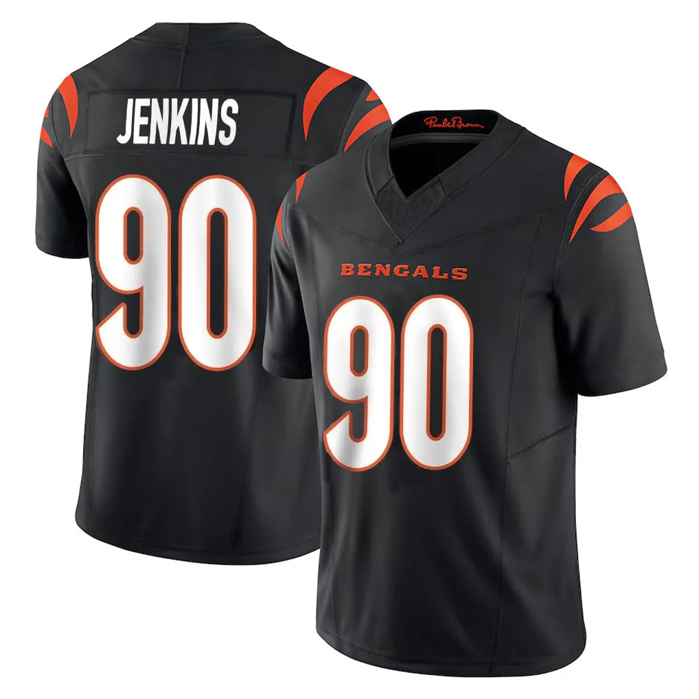 tocy C.Bengals #90 Kris Jenkins Jr Player Black Vapor F.U.S.E. Limited Home Game Stitched Jerseys