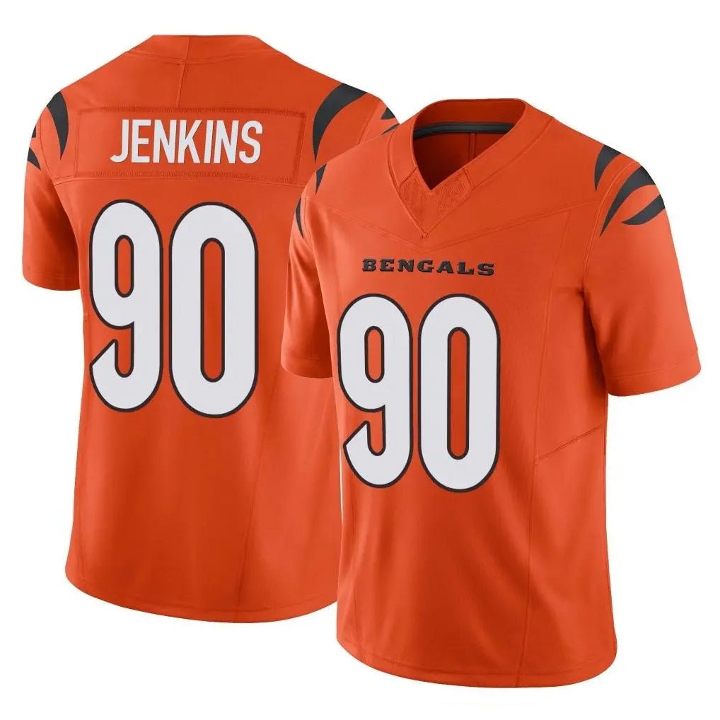 tocy C.Bengals #90 Kris Jenkins Jr Player Orange Vapor F.U.S.E. Limited Home Game Stitched Jerseys