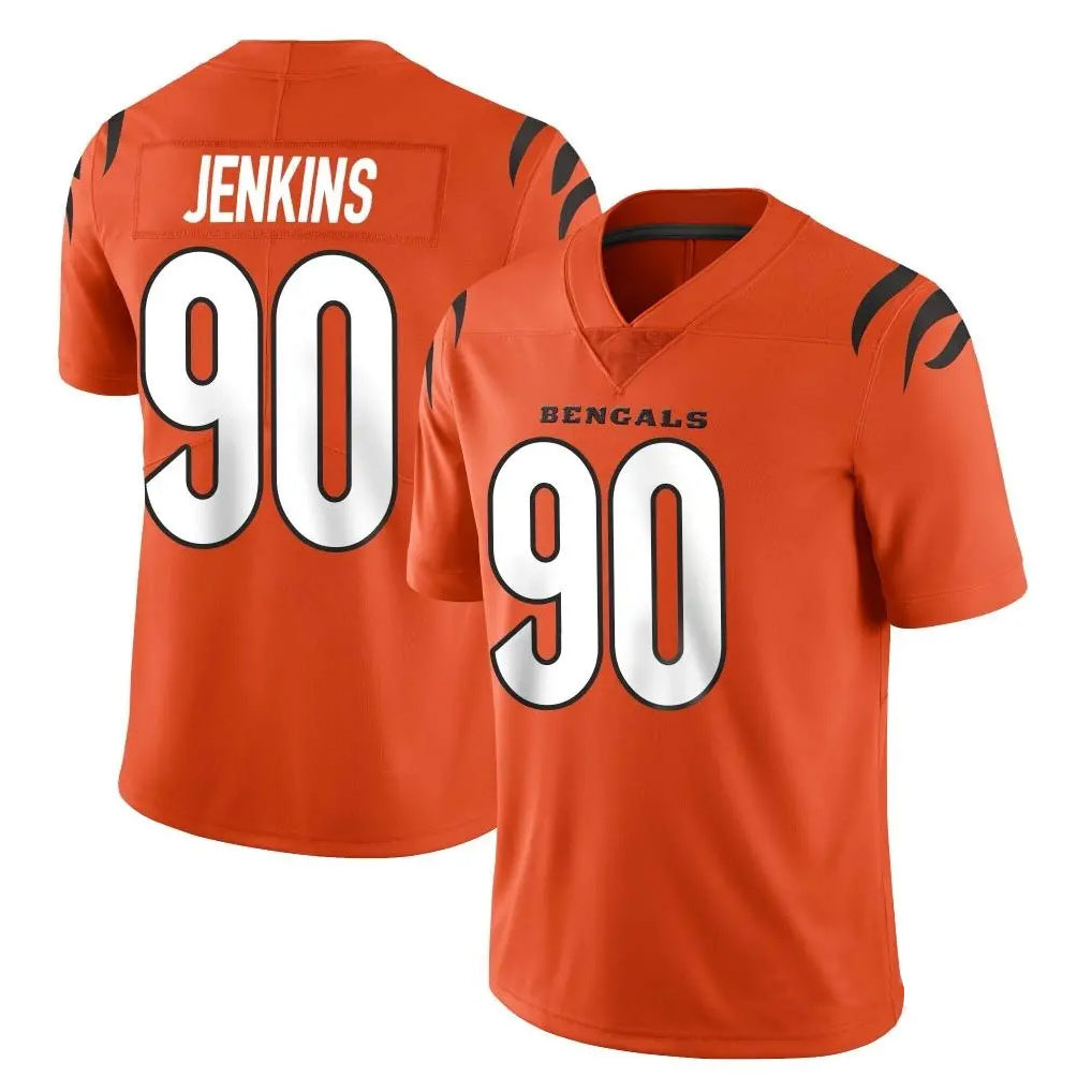tocy C.Bengals #90 Kris Jenkins Jr Player Orange Vapor Untouchable Limited Home Game Stitched Jerseys